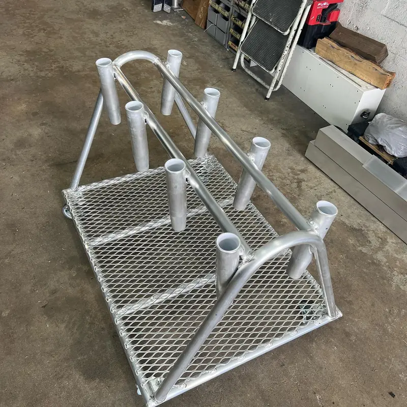 Custom aluminum rod cart