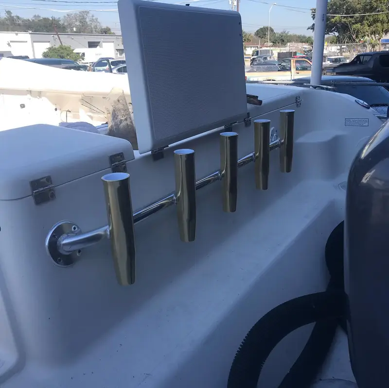 Five transom-mount rod holders