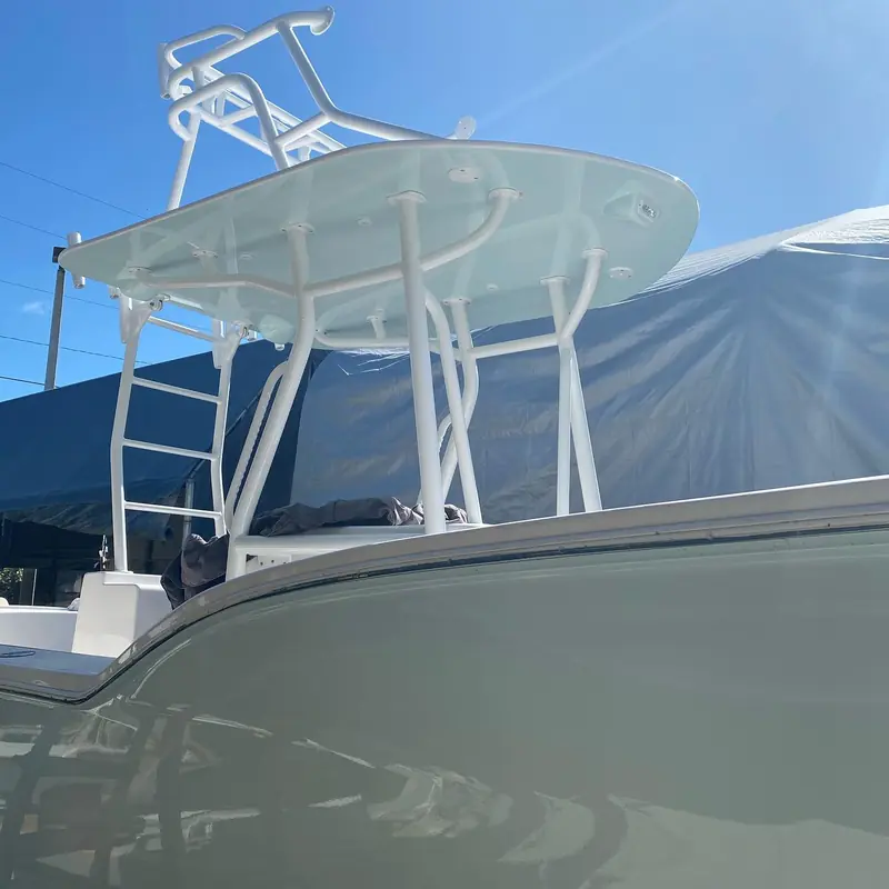 Hard top T-top with a second station, powder coated white