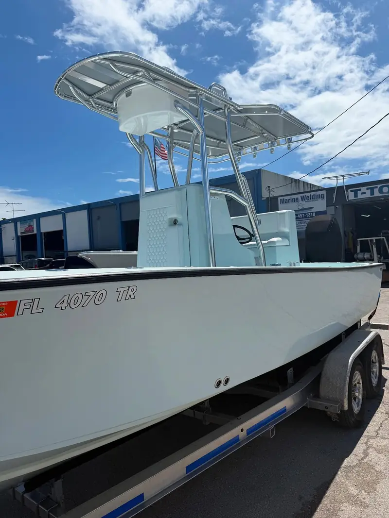 Key West style T-top with a second station on a center console
