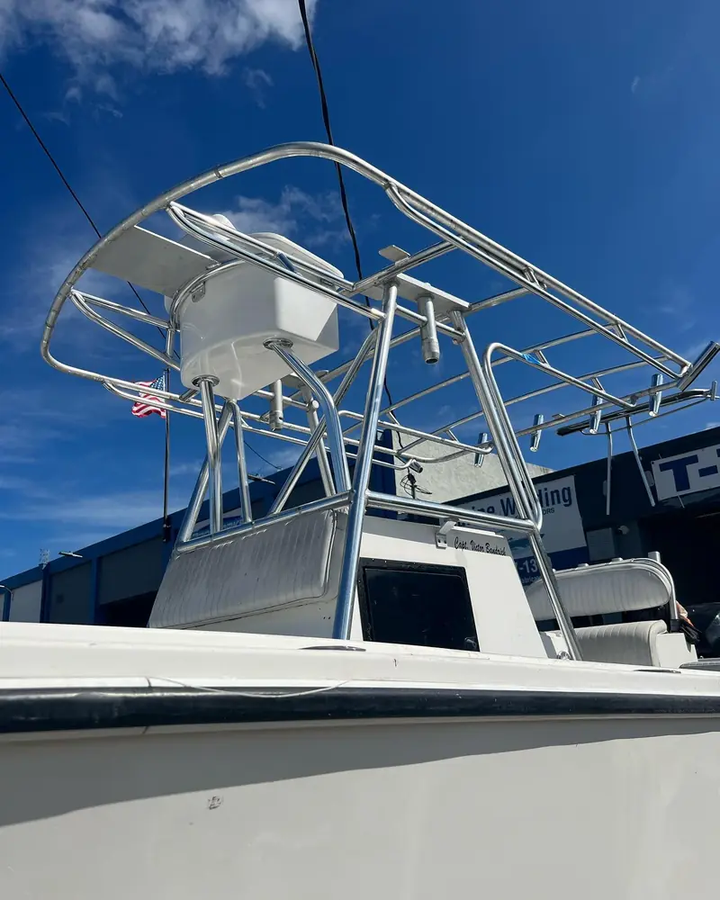 T-top with stand-thru second station on a remodeled older boat