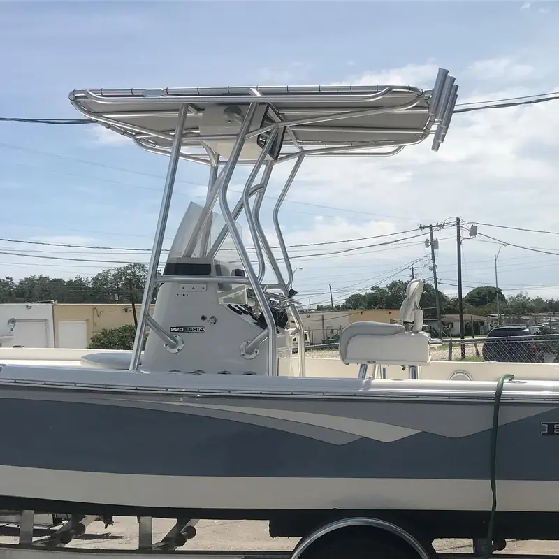 Custom T-top on a Ranger center console bay boat