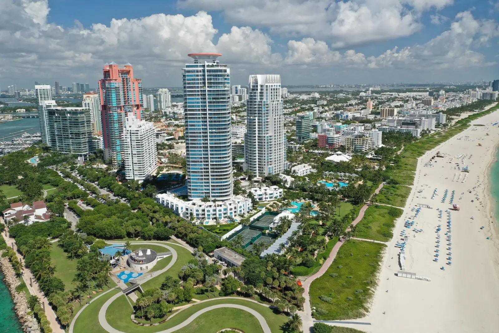 Aerial view of Miami Beach