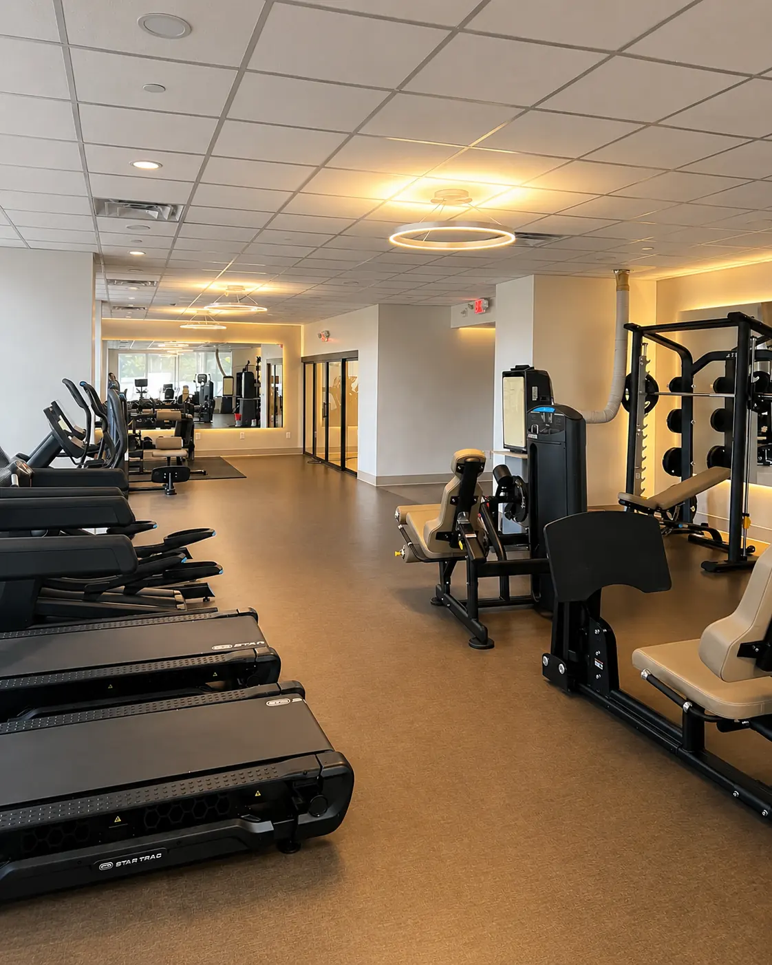 Completed fitness center renovation, Collins Avenue, Miami Beach