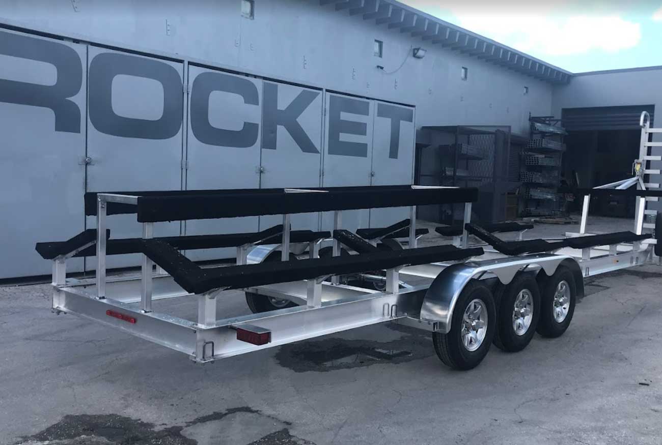 The Rocket Aluminum Trailers factory and showroom in Miami, Florida